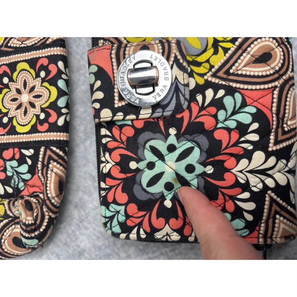 Vera Bradley Iconic Glenna Satchel Wallet Make Up Case in Sierra Pattern Retired